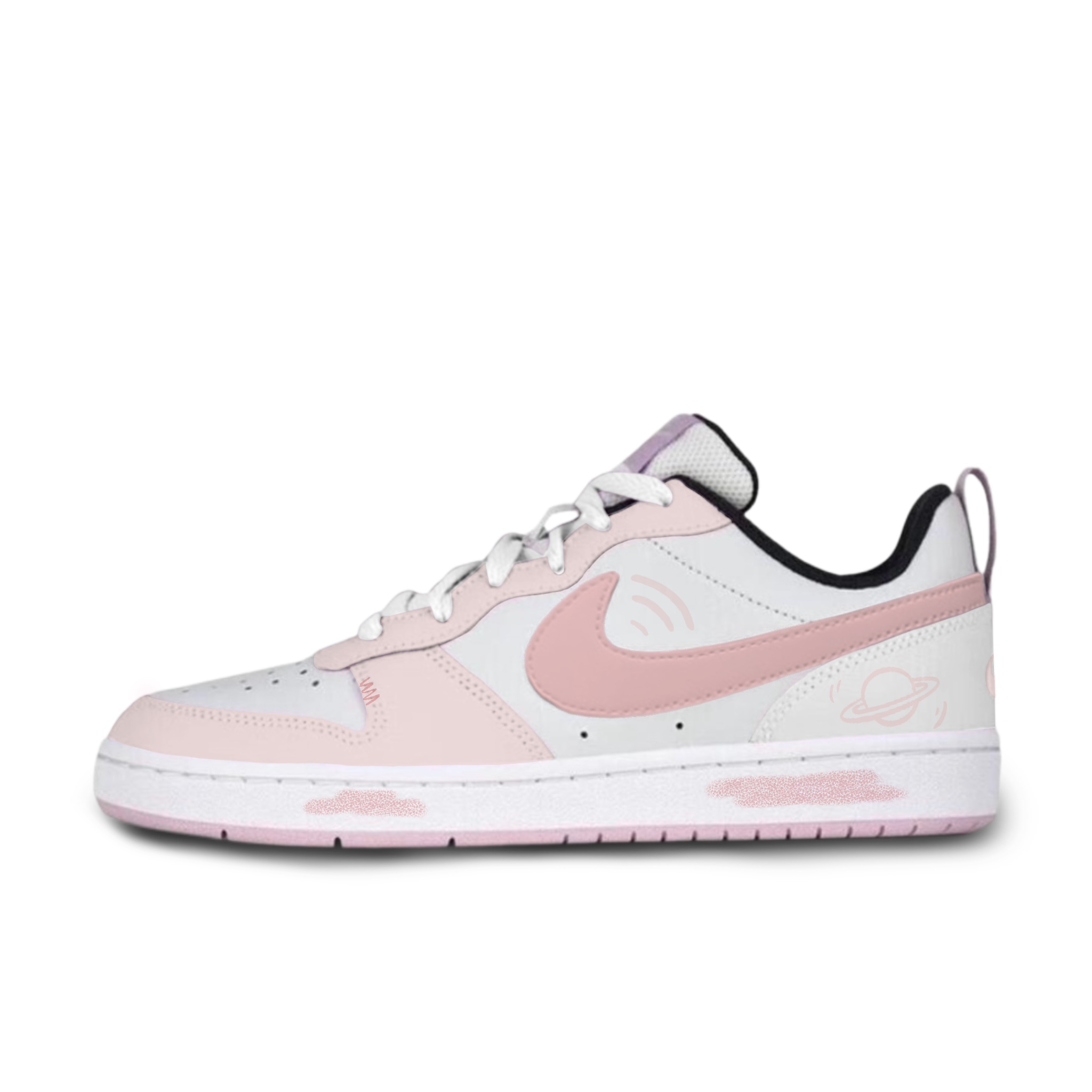

Court Borough Low top Kids' Skateboarding Shoes Pink White Kids' Nike, Lotus Color