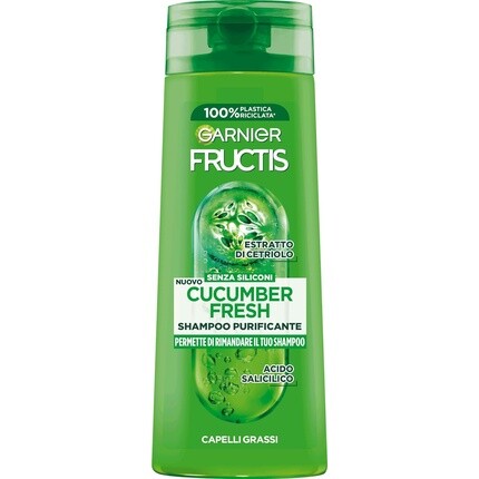 

Garnier Fructis Cucumber Fresh Укрепляющий шампунь 250 мл 8,45 унций, Зеленый, Garnier Fructis Cucumber Fresh Укрепляющий шампунь 250 мл 8,45 унций