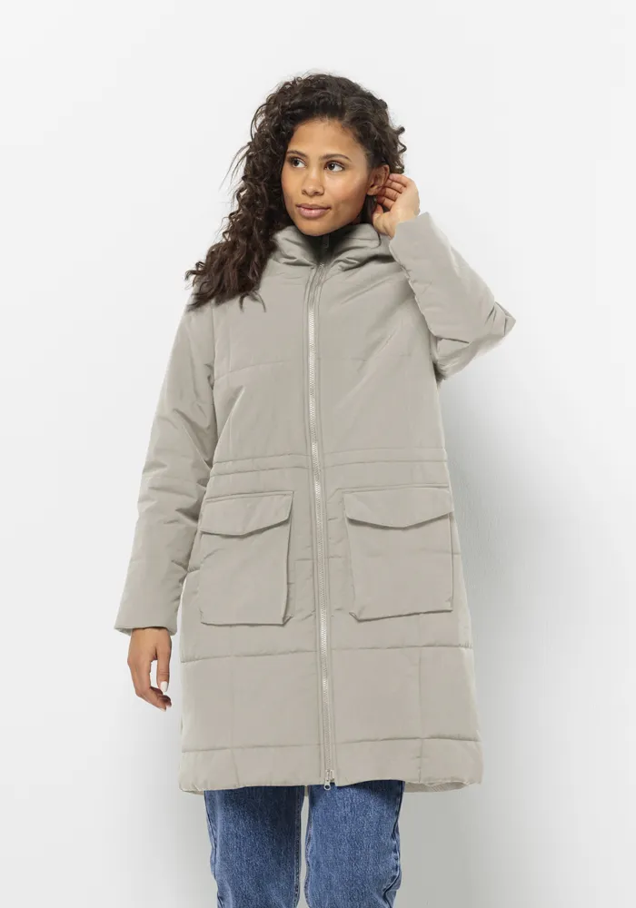 

Функциональная парка Jack Wolfskin "WHITE FROST PARKA W", с капюшоном, серый