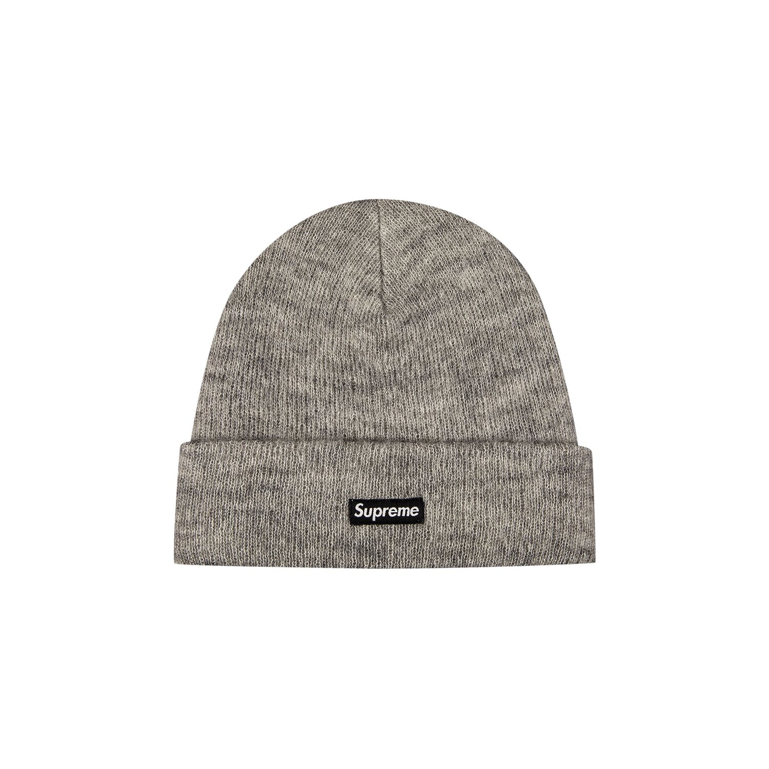 

Шапка-бини Supreme из мохера, серая