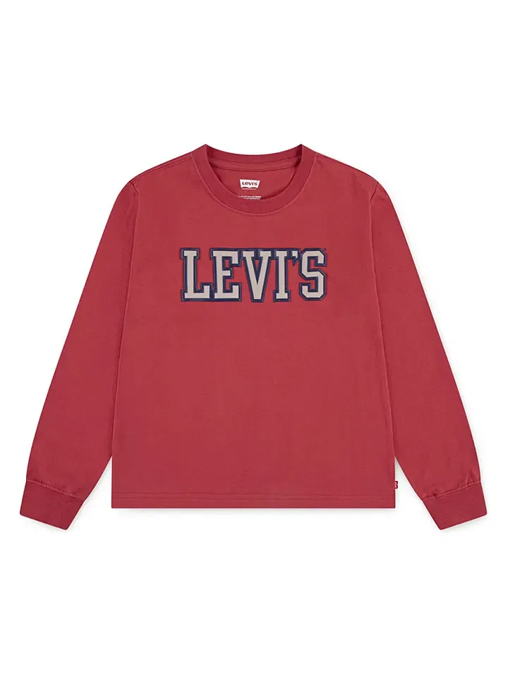 Лонгслив с принтом Levi's Kids, красный