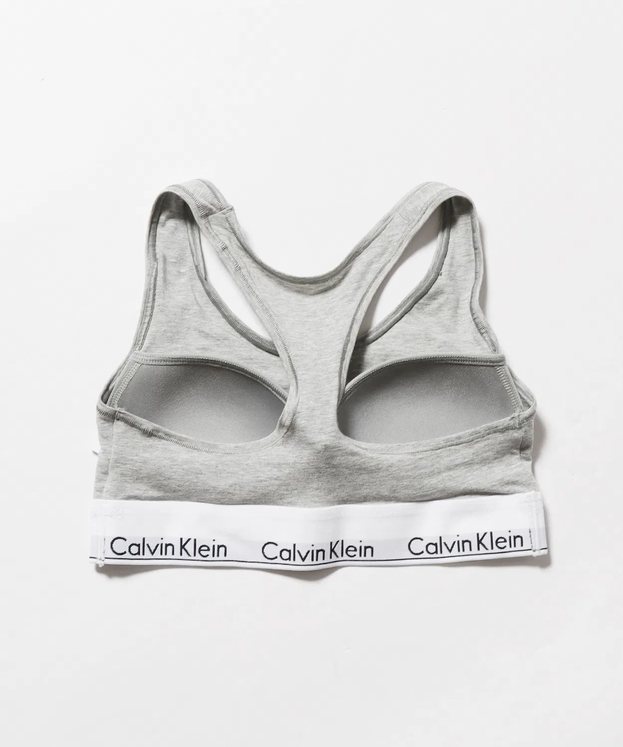Бралетт спортивный Calvin Klein с логотипом, серый — фото 3