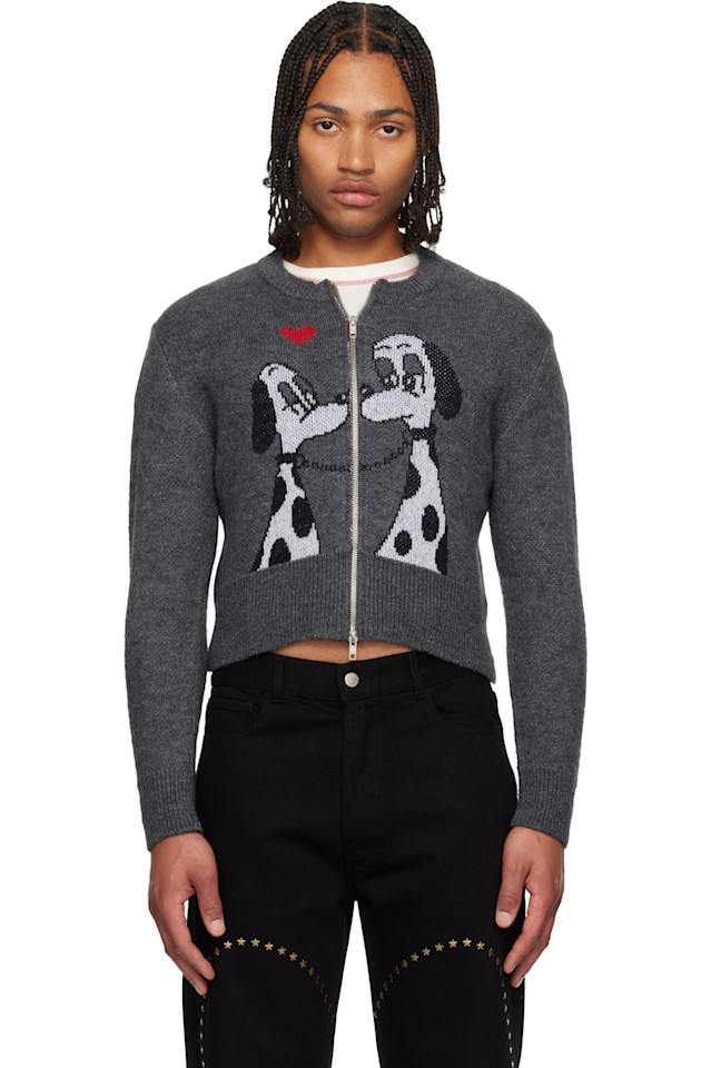 

Carne Bollente Кардиган «Серые пятна и поцелуи»