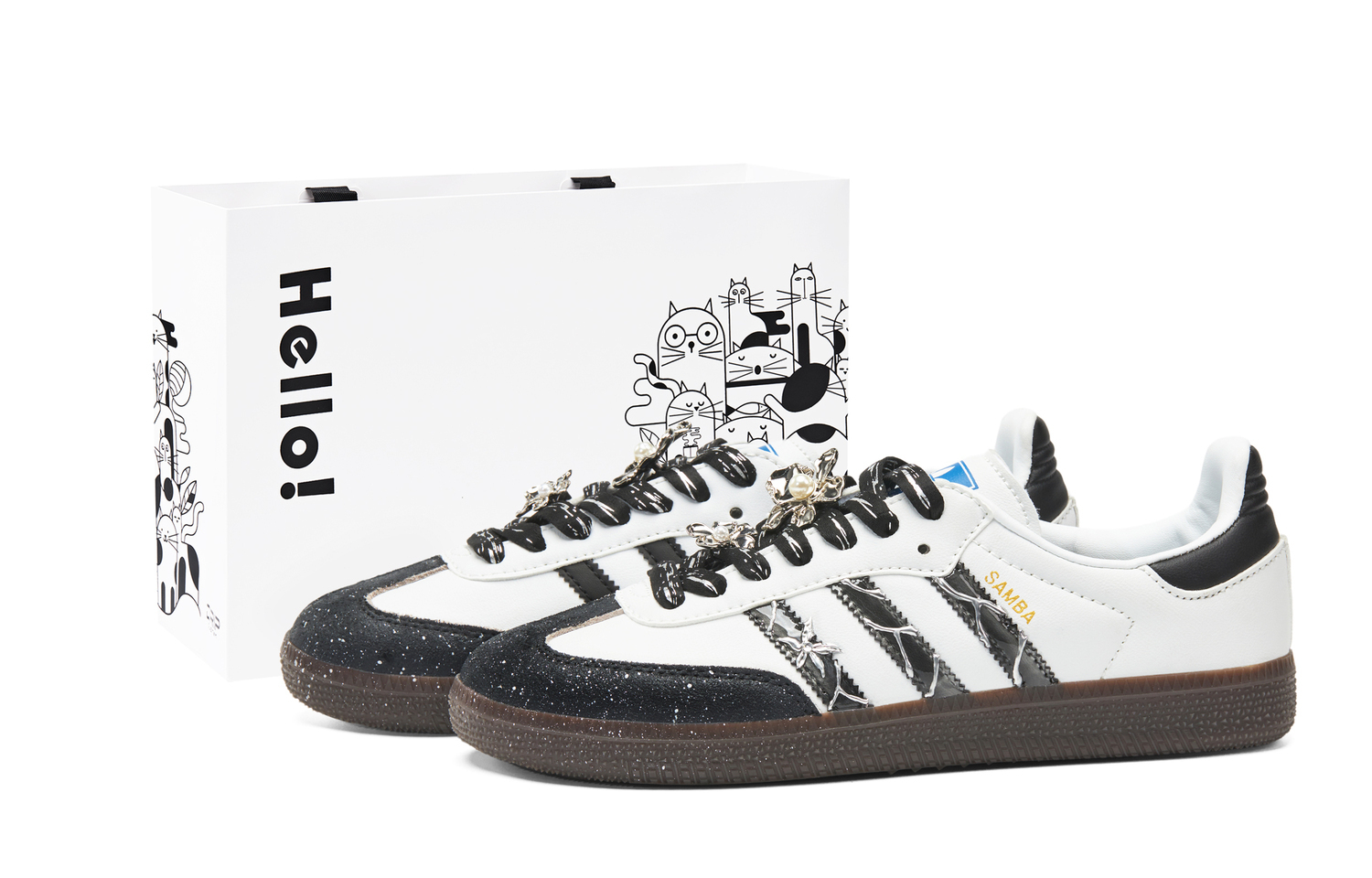 

Adidas Originals Самба OG Легкие Низкие Армейские Тренировочные Кроссовки Германия Унисекс Белый Черный Серебристый, цвет White Black Silver