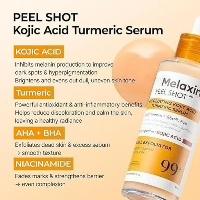 Пилинг-сыворотка Drmelaxinn Peel Shot с ниацинамидом и экстрактом риса Ailisk, Turmeric 80Ml — фото 2