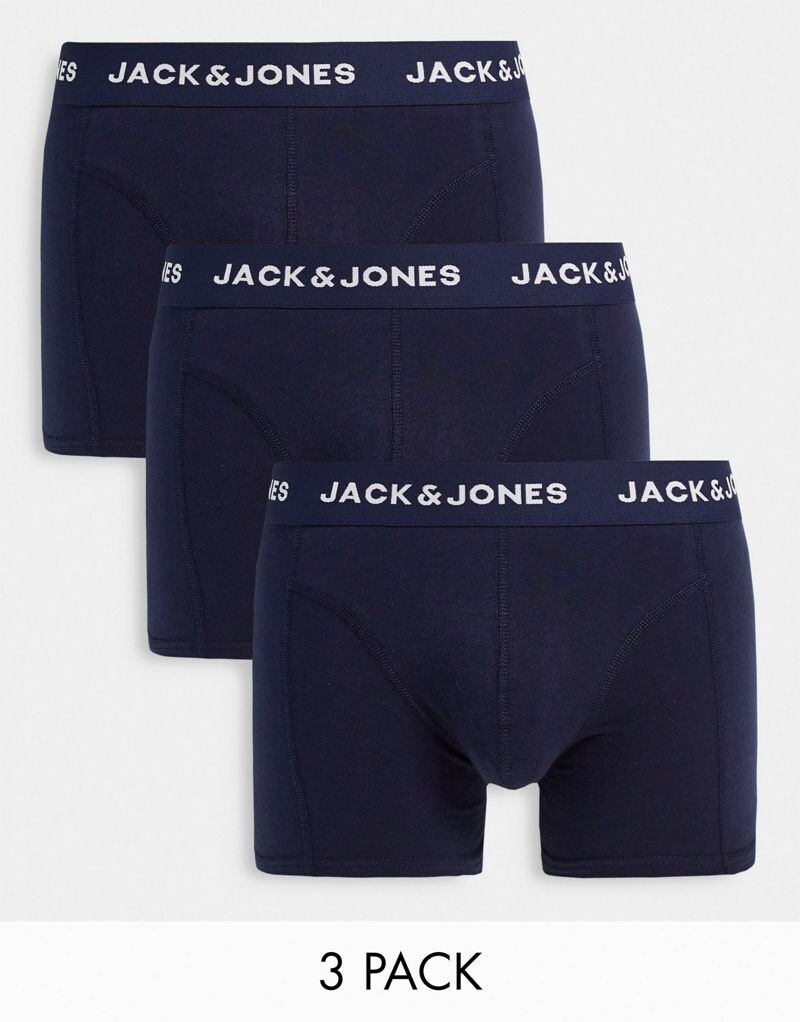 

Набор из 3 боксеров узкого кроя Jack & Jones с контрастной талией