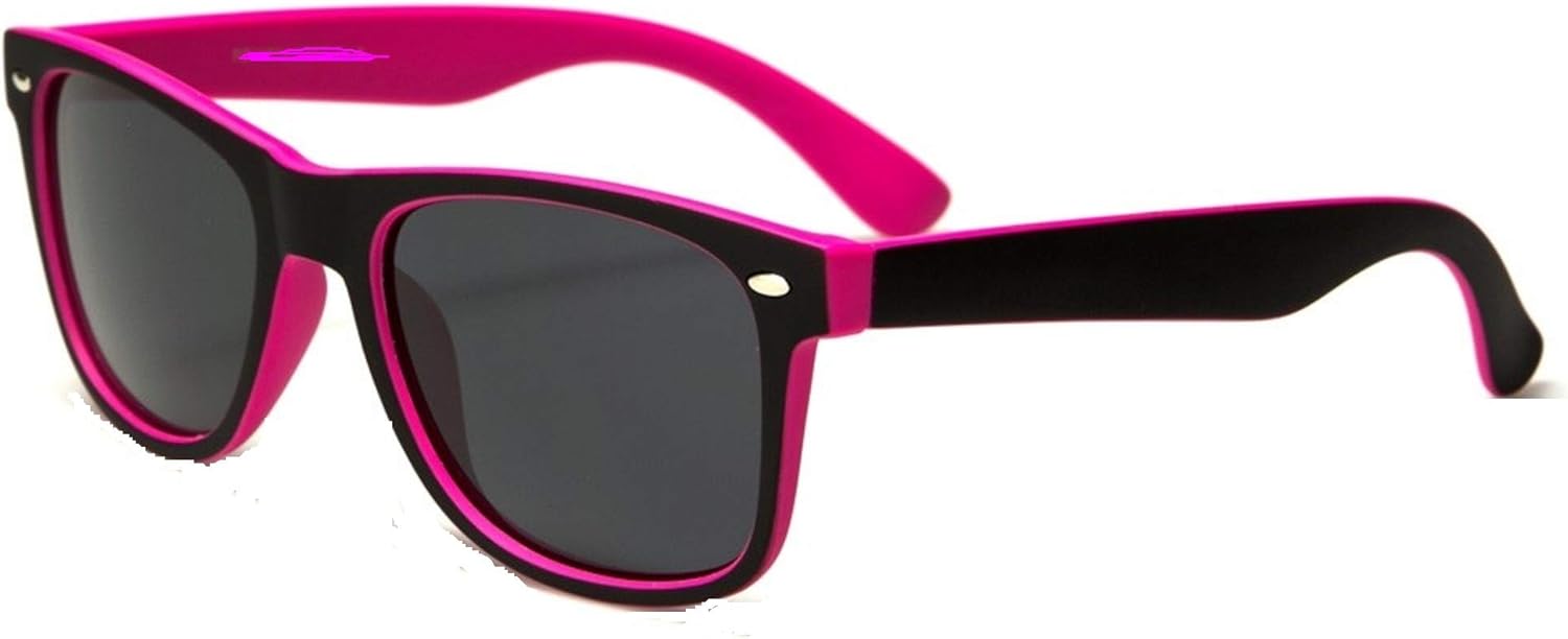 

Поляризованные солнцезащитные очки в стиле ретро 80-х, модные, стильные, матовые, для мужчин и женщин, в комплекте с мягким чехлом из микрофибры MyUV, Polarized Black/Pink