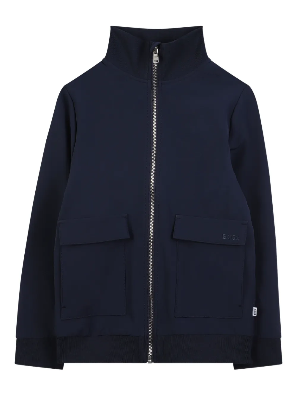 

Куртка на молнии с высоким воротником BOSS Kidswear, синий