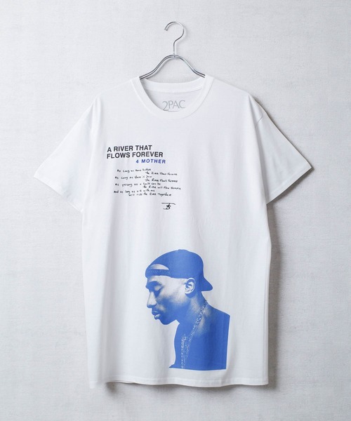 

Футболка с принтом 2PAC, RIVER ROCK-OFF, белая