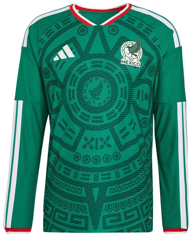 

Футболка Adidas Mexico 26 Home Authentic с длинными рукавами, зеленый