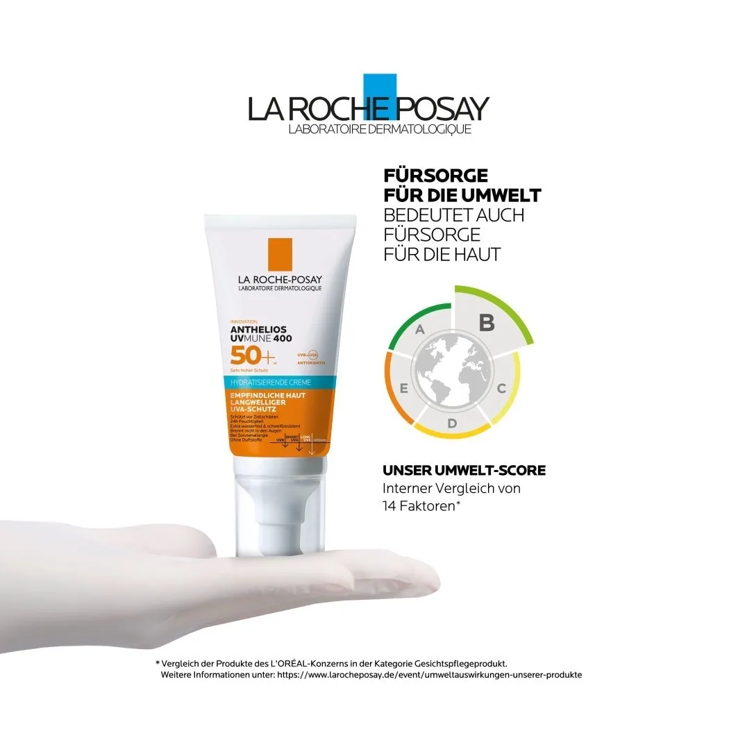 Увлажняющий солнцезащитный крем Anthelios UVMune 400 SPF 50+ La Roche Posay, 50 мл — фото 3