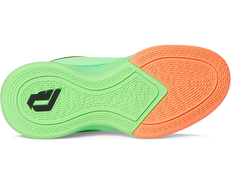 Кроссовки adidas Kids Dame X Basketball Shoes, цвет Lime Burst/Signal Coral/Blue Burst — фото 3