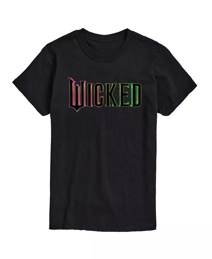 

Мужская футболка с коротким рукавом и красочным логотипом Wicked AIRWAVES, черный