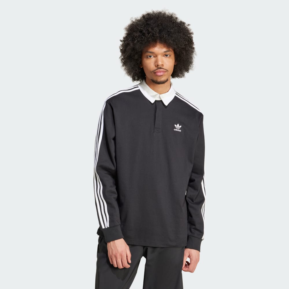 

Поло Adidas Adicolor Rugby Polo Shirt, черный