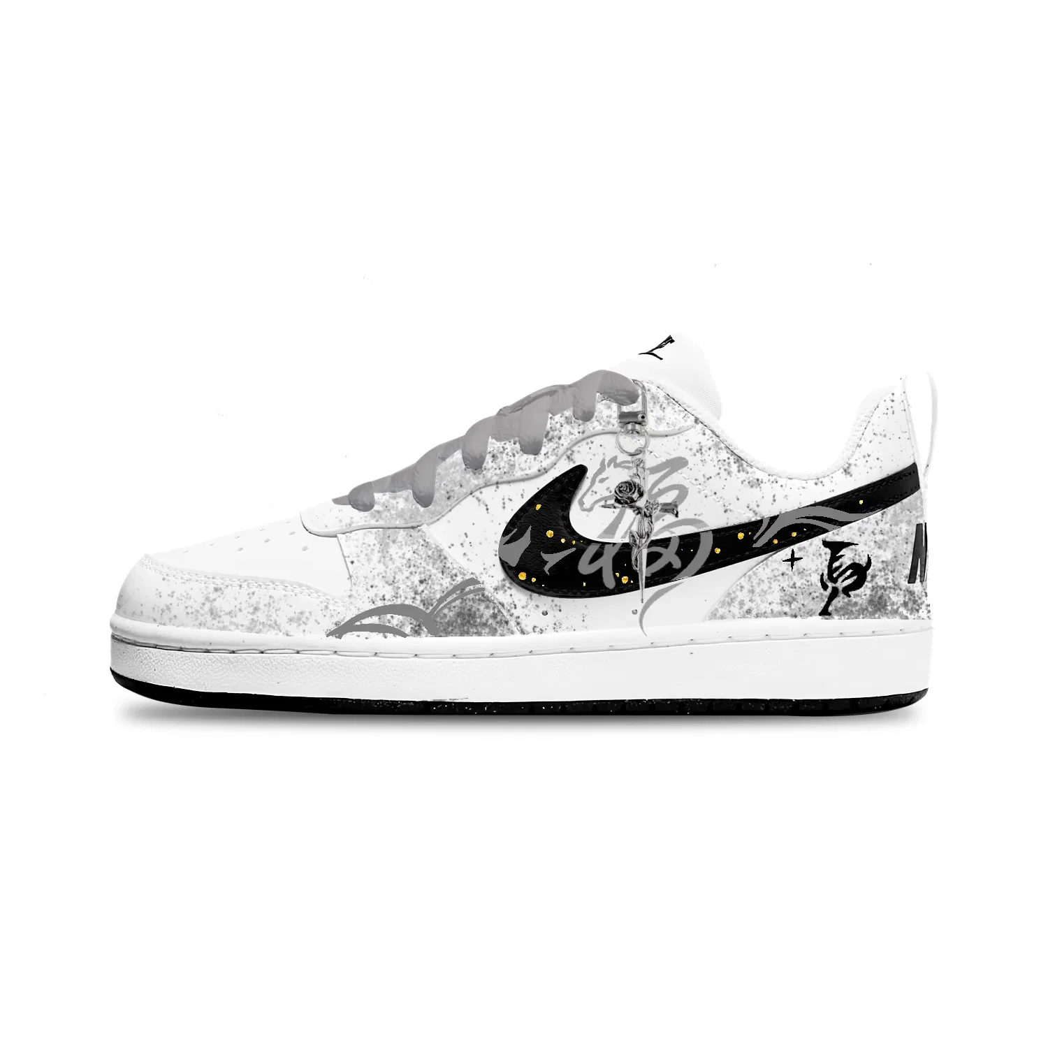 Кроссовки для скейтбординга детские унисекс Court Borough Abrasion Resistant низкие Nike, White — фото 3