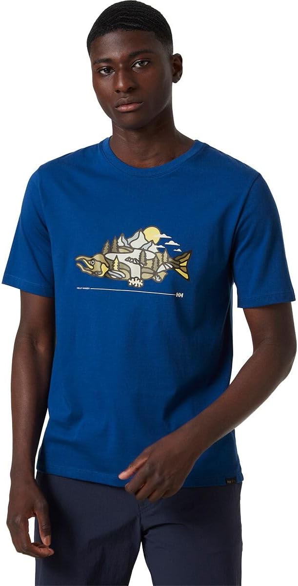 

Мужская футболка Helly-Hansen F2F из органического хлопка Helly Hansen, 606 Deep Fjord