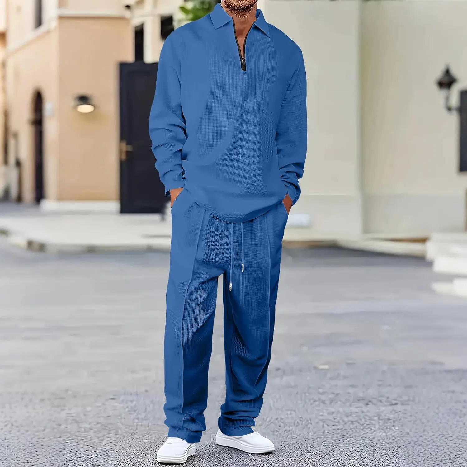 Спортивный костюм из полиэстера, 2 предмета, Royal Blue — фото 4