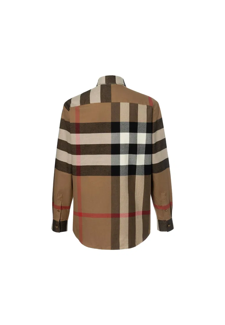 Мужская рубашка Burberry 81121071, хлопок, коричневый — фото 2