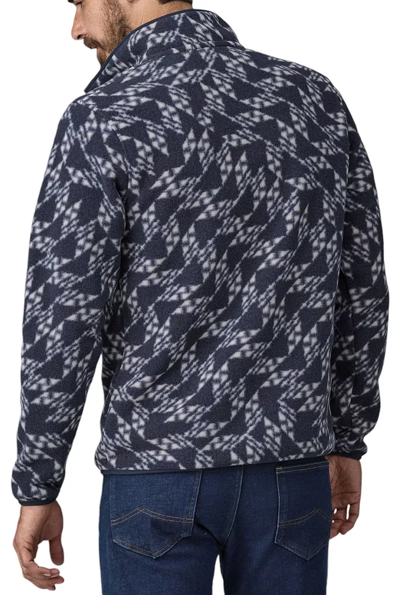 

Мужской легкий флисовый пуловер Patagonia Synchilla Snap Snap, цвет Synched Flight/New Navy