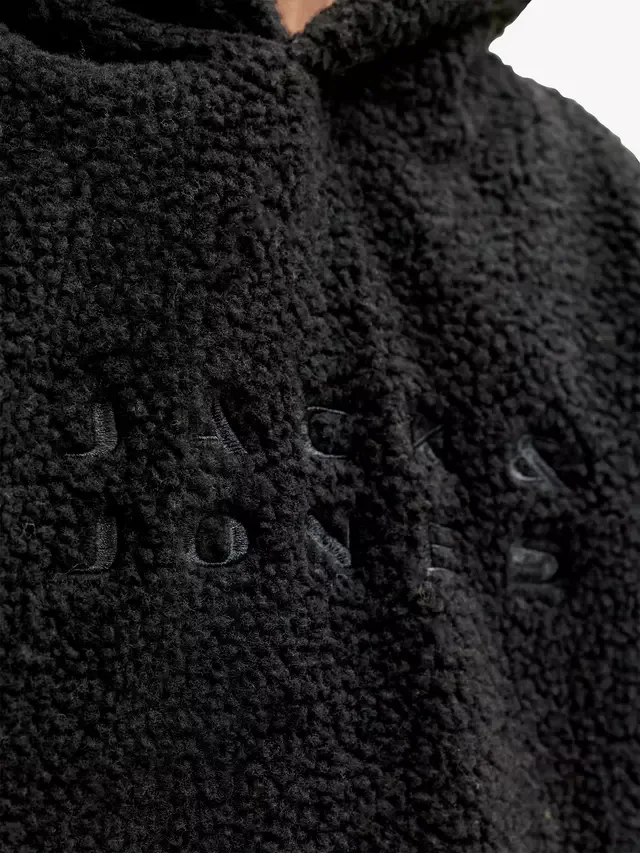 Детская толстовка из плюшевого флиса, черная Jack & Jones — фото 4