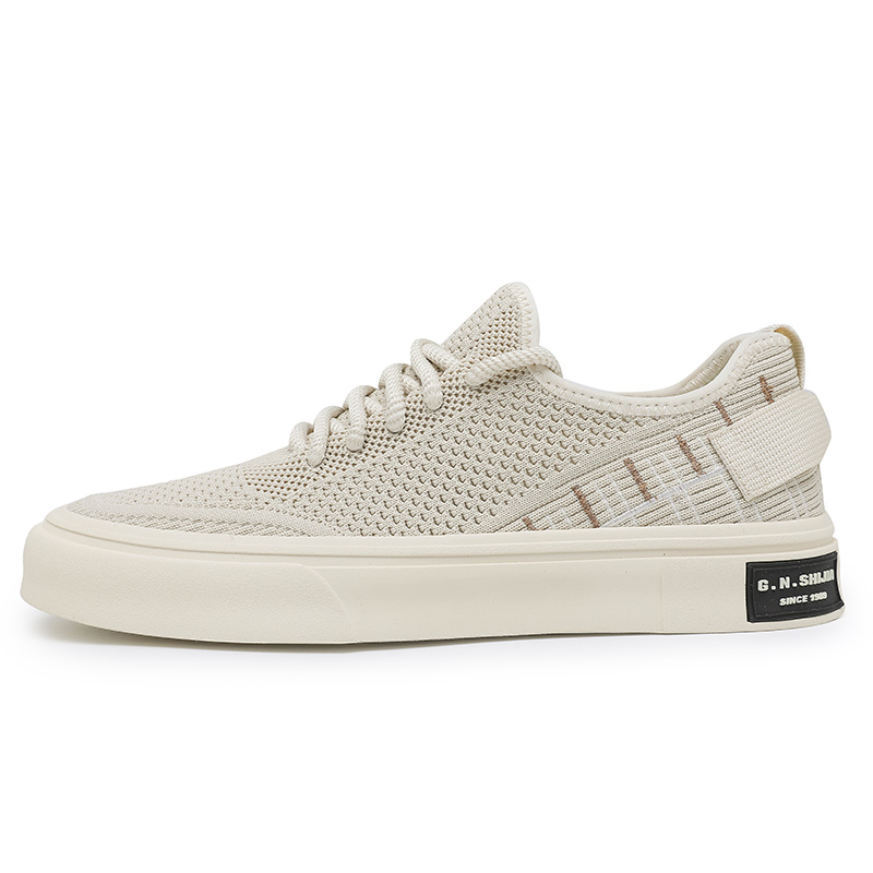 

G.N.SHIJIA Низкие скейтерские кросcовки мужские экрю, цвет Ecru