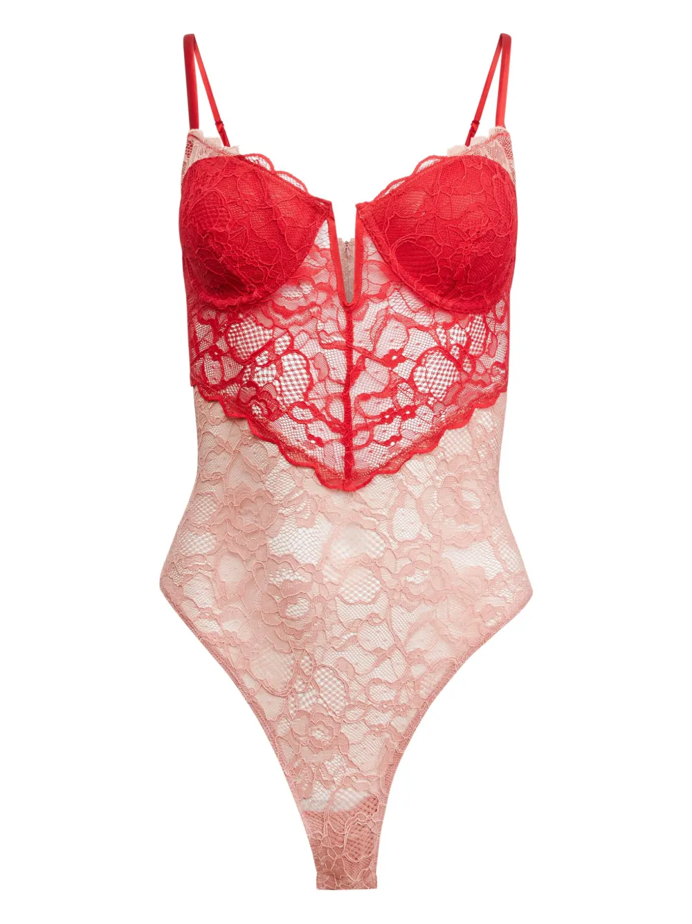 

Кружевное боди bouquet Fleur Du Mal, красный