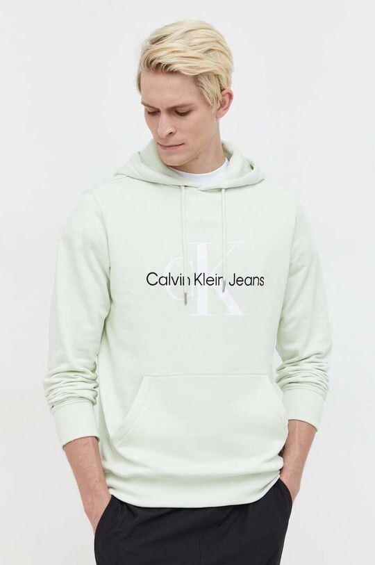 

Хлопковая толстовка Calvin Klein Jeans, зеленый