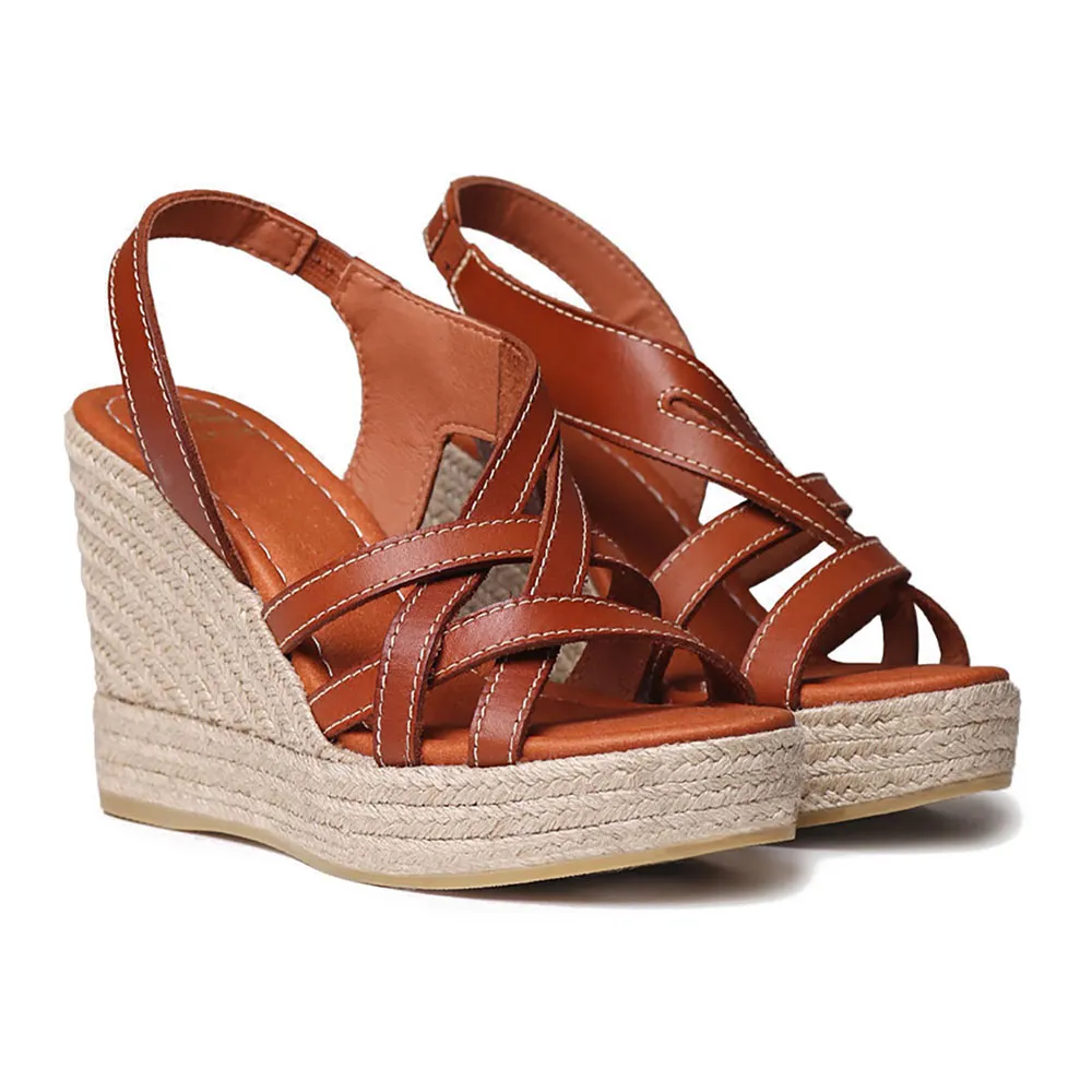 Сандалии Toni Pons Ofelia esparto wedge, коричневый