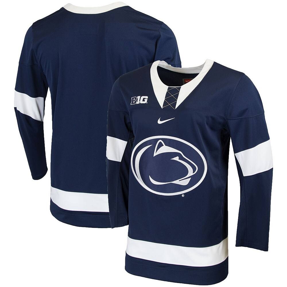 

Мужская темно-синяя хоккейная майка для колледжа Nike Penn State Nittany Lions Replica, цвет Pst Navy