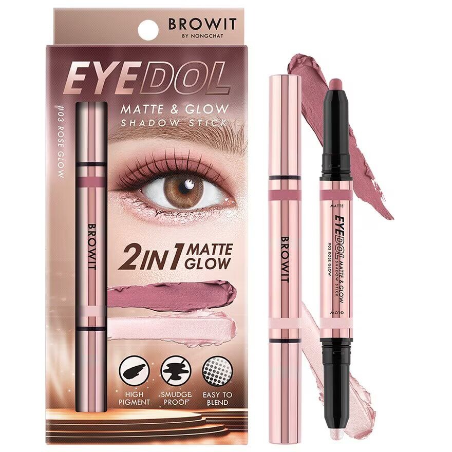 

Browit Eyedol Matte And Glow Shadow Stick 1г. 03 Розовое сияние, Rose Glow