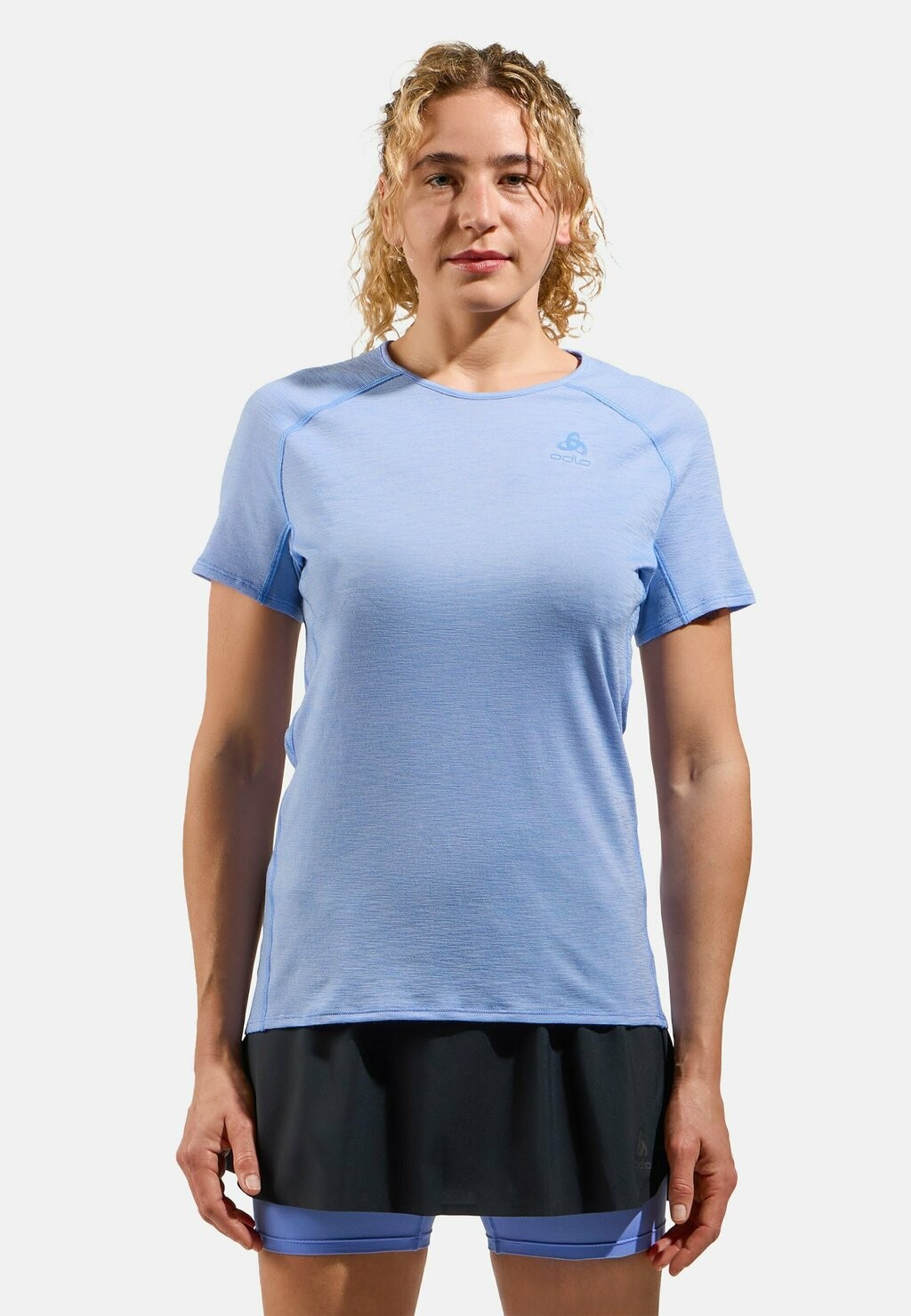 

Футболка базовая Crew Neck ODLO, персидский меланжевый драгоценный камень