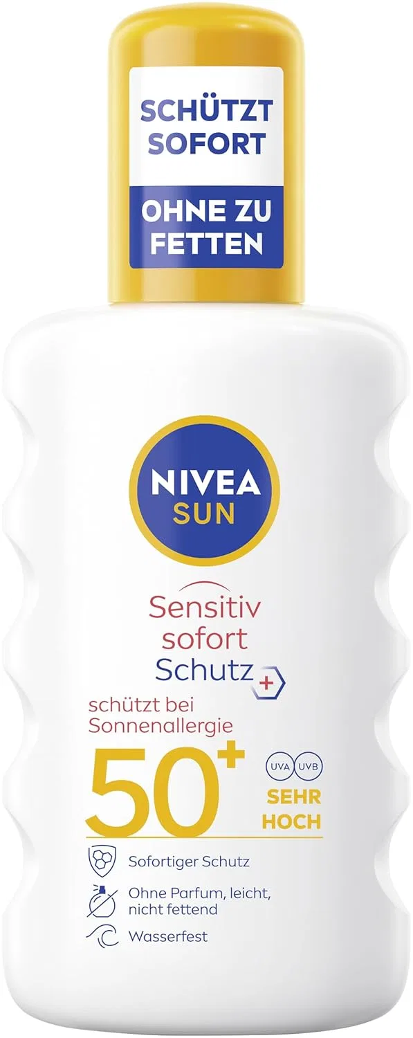 Солнцезащитный спрей «Sensitive Instant Protection SPF 50+» от NIVEA SUN Nivea Sun