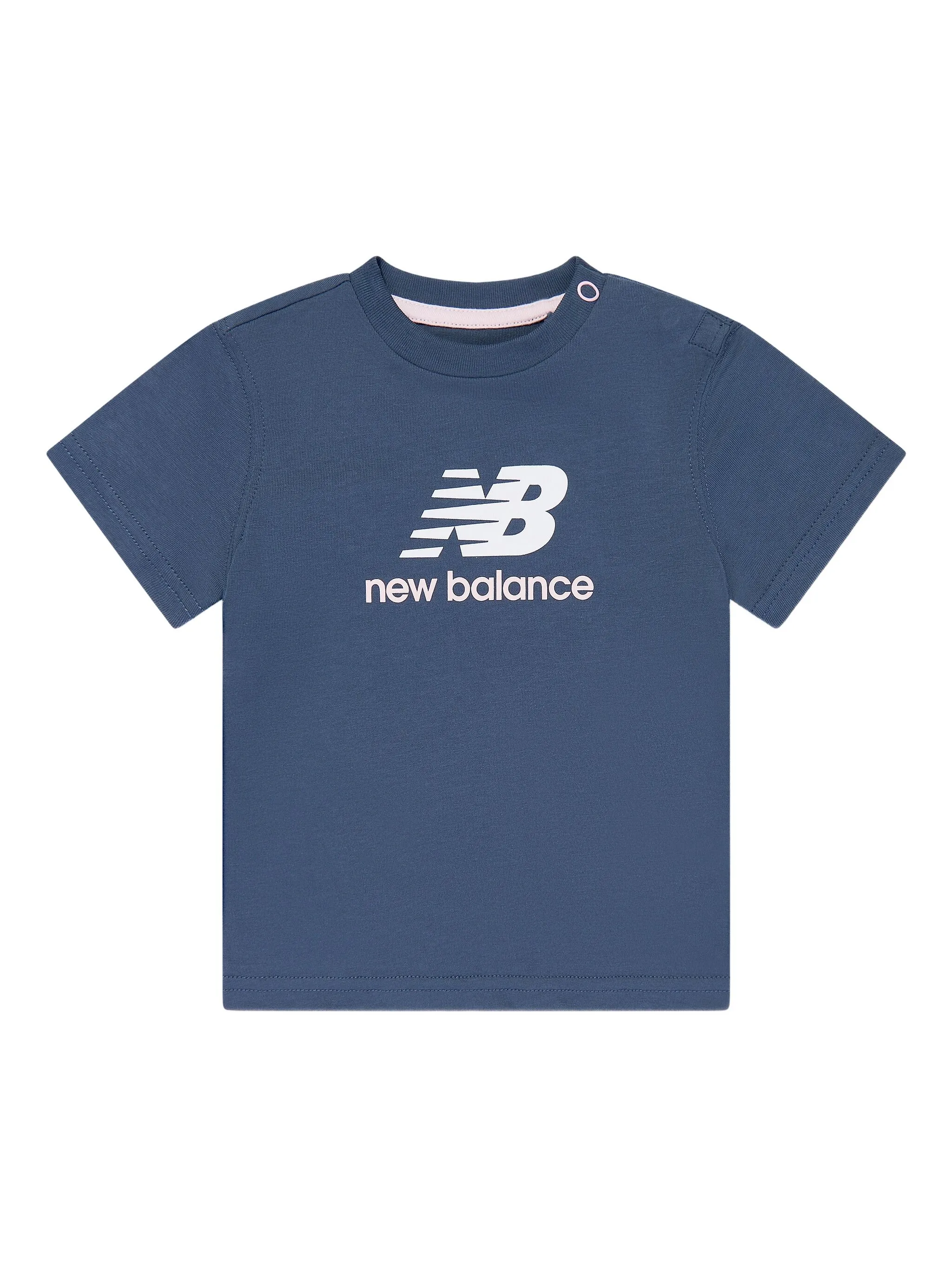 Комплект из футболки и шортов с логотипом New Balance Kids, синий — фото 3
