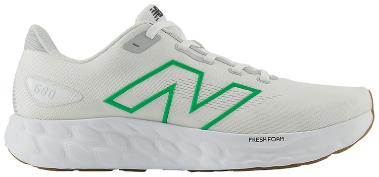 

Кроссовки New Balance Fresh Foam 680v8 2E Wide 'White Kelly Green', белый
