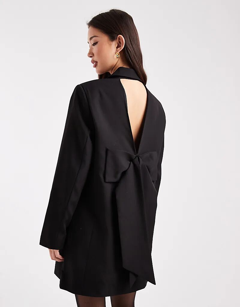 

Платье-блейзер ONLY с бантом на спине черного цвета