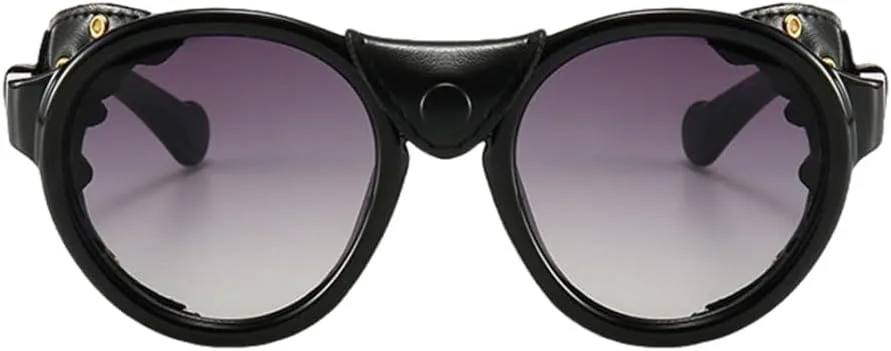 

Овальные солнцезащитные очки в стиле стимпанк, ветрозащитные, для мужчин и женщин, модные, с защитой от УФ-излучения UV400, винтажные очки TYUVIVO, C2 Red Yellow