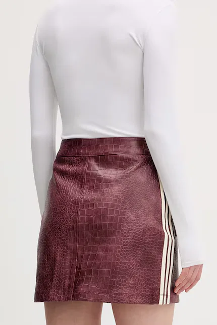 Юбка из кожзама Adidas Originals, синий — фото 3