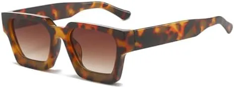 

Модные женские солнцезащитные очки в стиле ретро с градиентом синего цвета, мужские солнцезащитные очки с защитой от УФ-излучения UV400 MTZJH, Leopard Tea