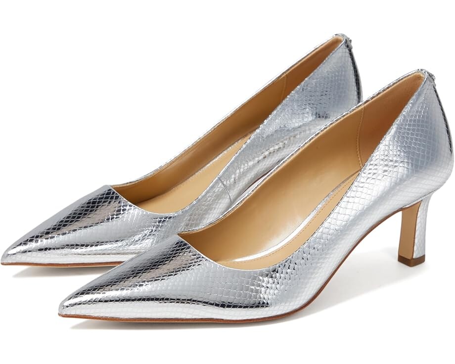 

Туфли MICHAEL Michael Kors Amara Kitten Pump, серебряный