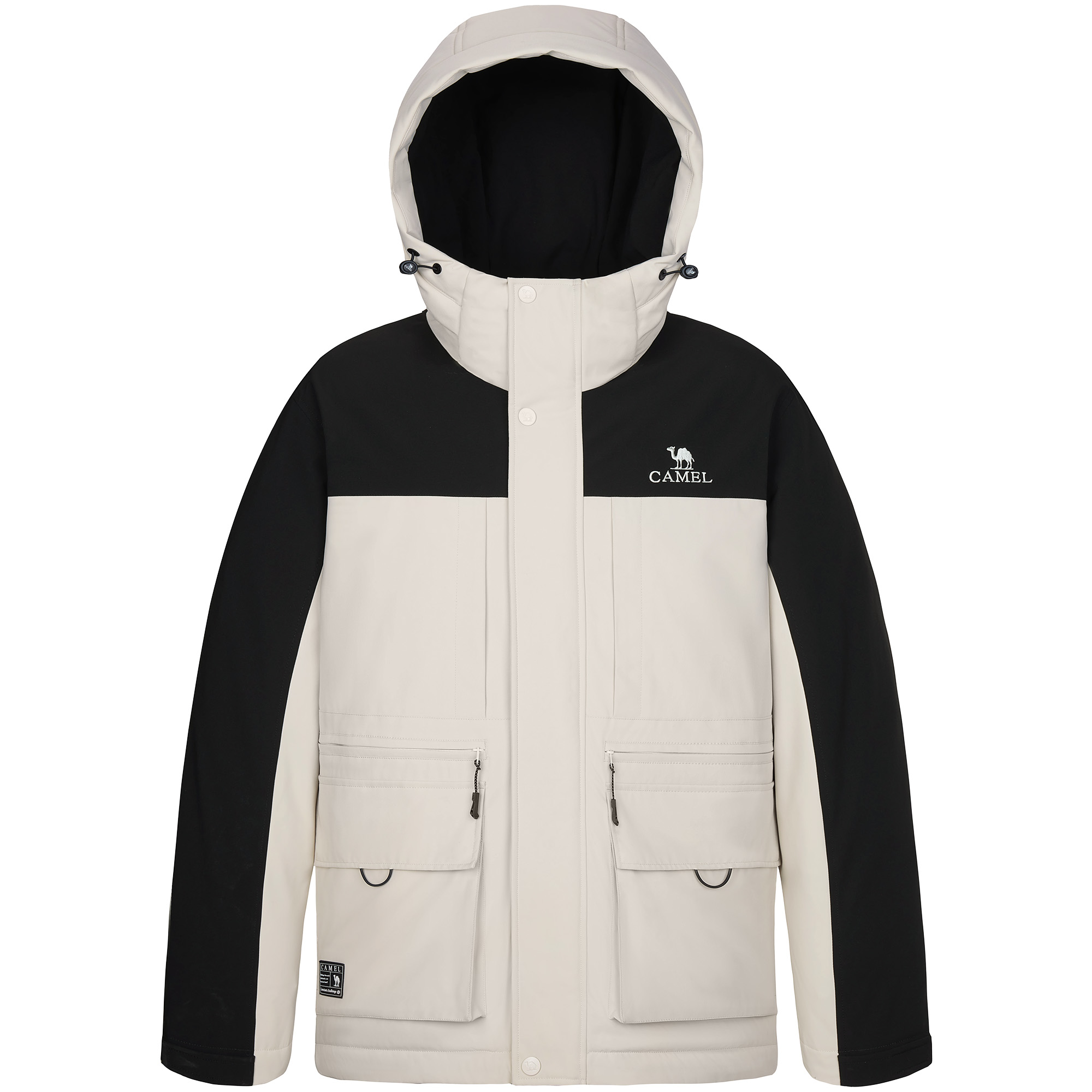 

Пуховик из коллекции Warm Fleece для мужчин CAMEL, oat серый/phantom черный