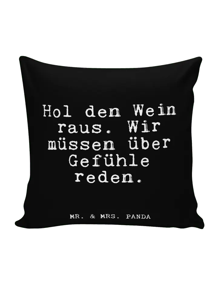 

Подушка Mr & Mrs Panda 40x40 Hol den Wein raus, черный