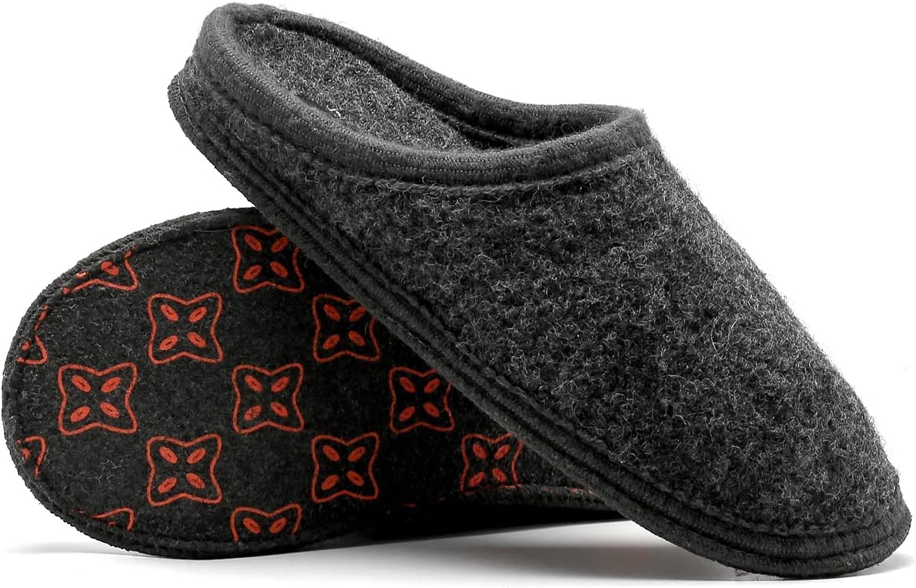 

Мужские домашние тапочки LE KAPMOZ из вареной шерсти, дышащие, теплые зимние, на молнии, для дома и улицы, женские, двухцветные с закрытым носком, темно-серый