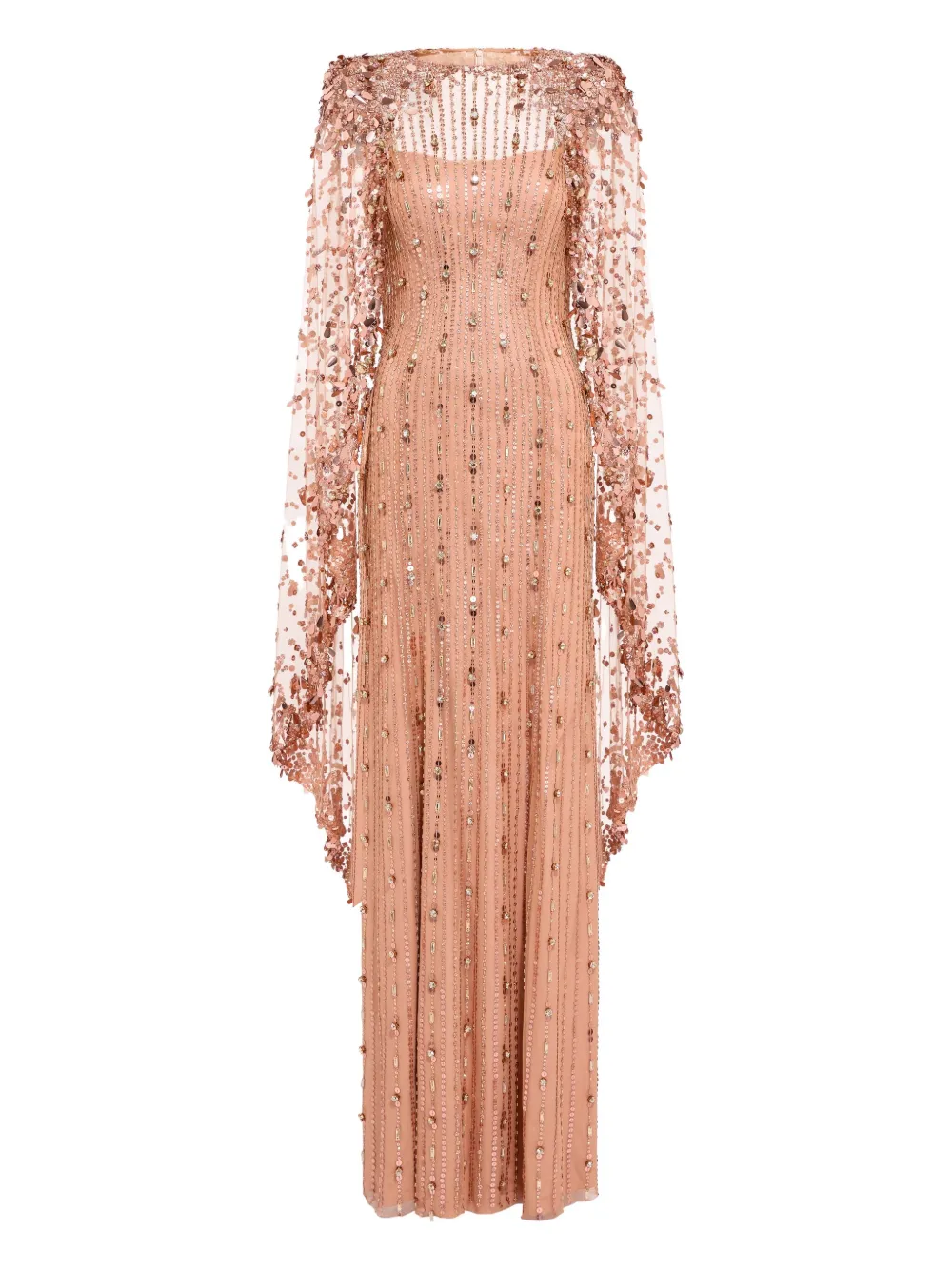 

Декорированное платье макси Blaize Jenny Packham, нейтральный