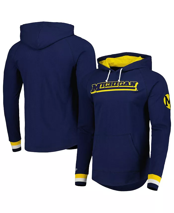 

Мужская синяя толстовка с капюшоном Michigan Wolverines Legendary Raglan Pullover Hoodie Mitchell & Ness