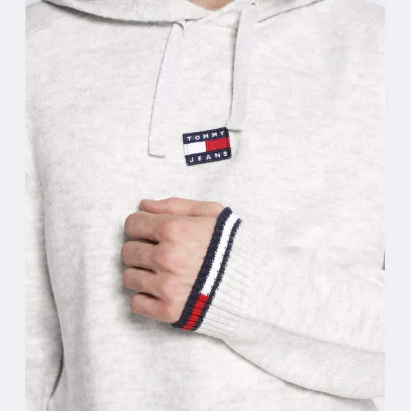 Толстовка свободного кроя со значком Tommy Hilfiger, серый — фото 4