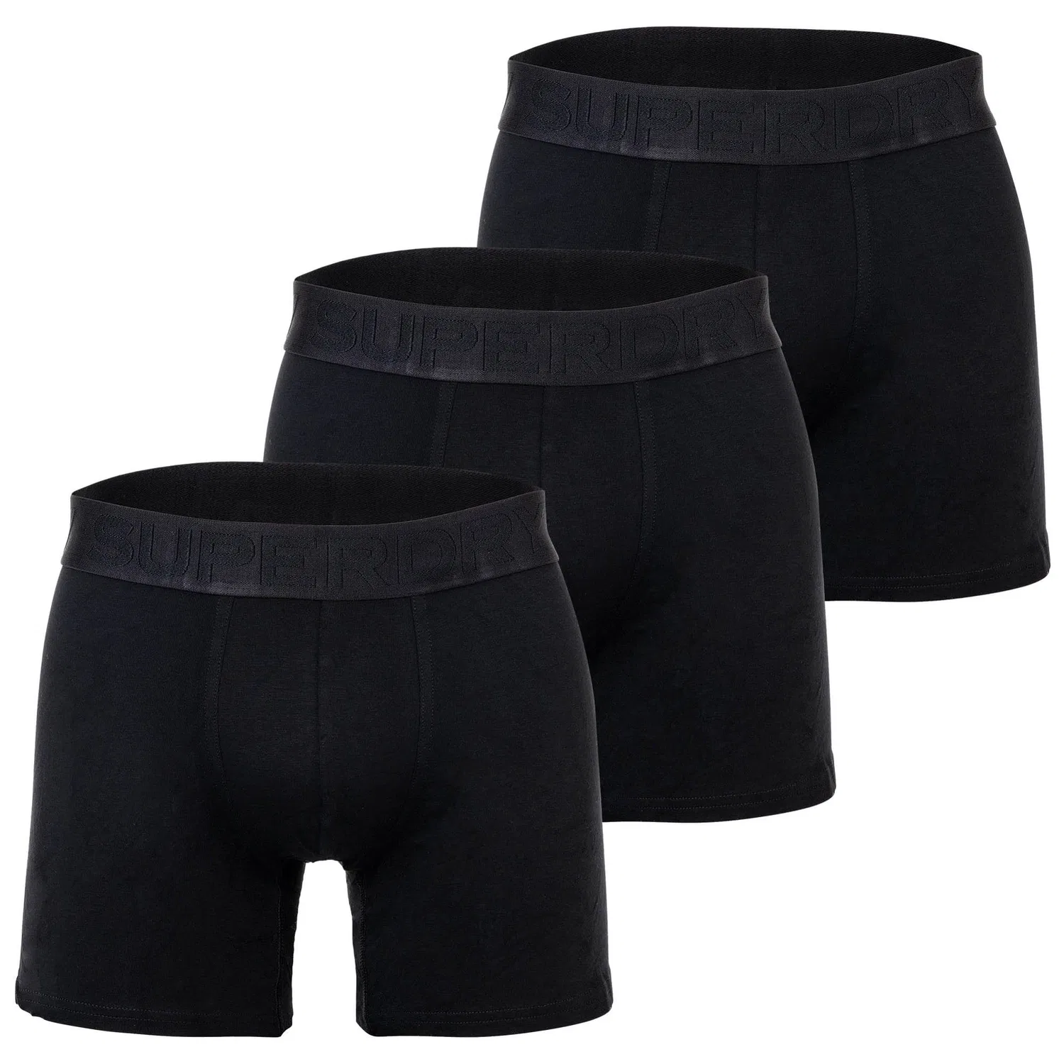 Боксеры 3er Pack из хлопка с эластаном Superdry, черный