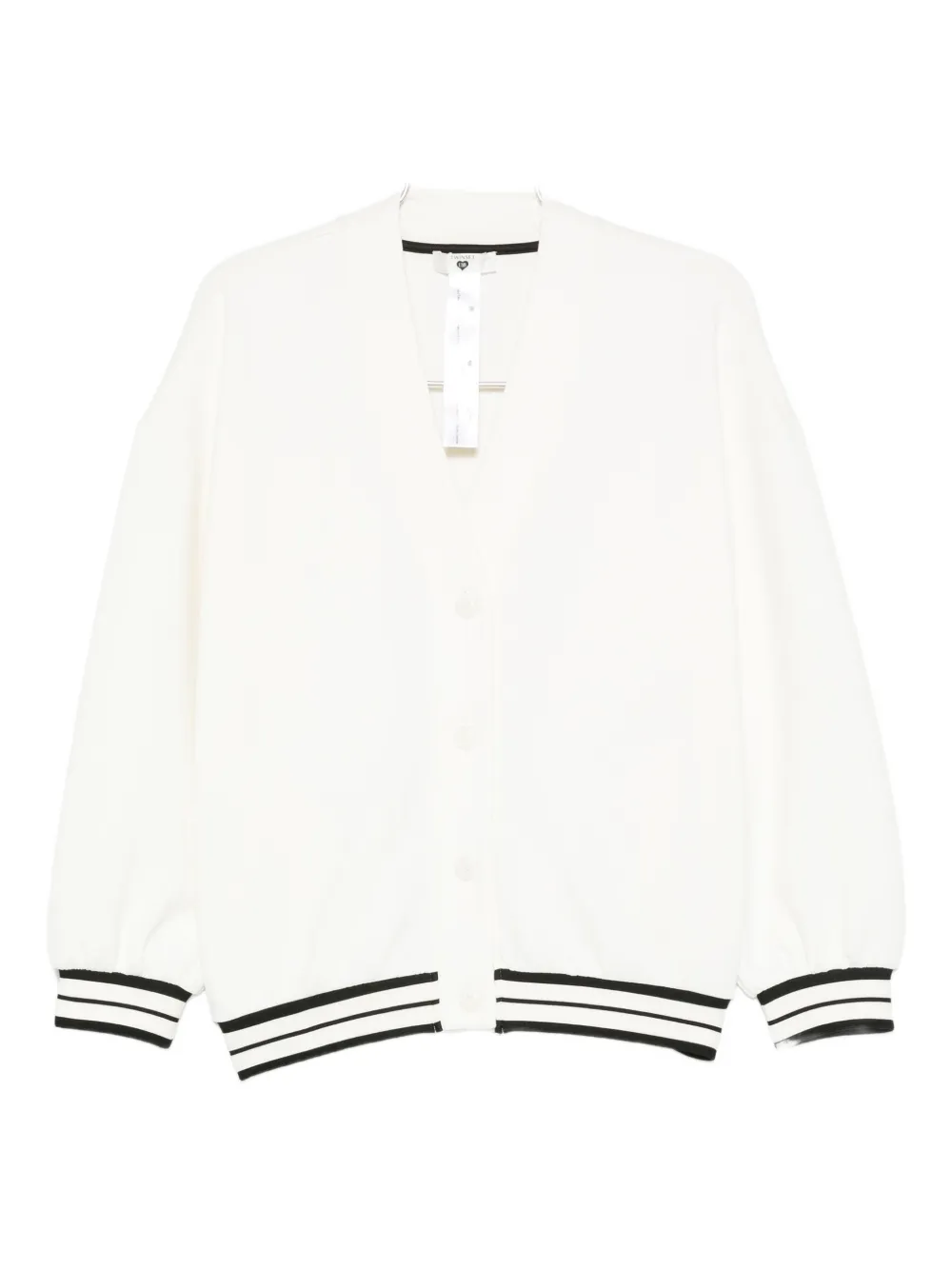 

Кардикан с полосатой отделкой Twinset, белый