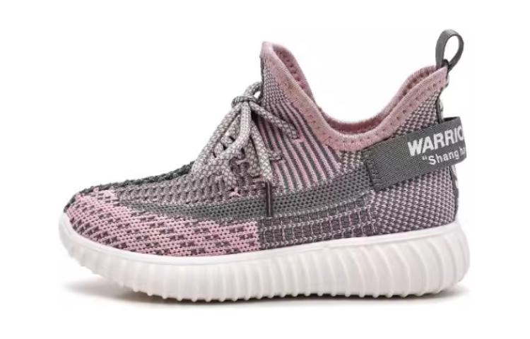 

Warrior Прочные Дышащие Низкие Детские Беговые Кроссовки Серо-Розовые Детские, Светло-Серые