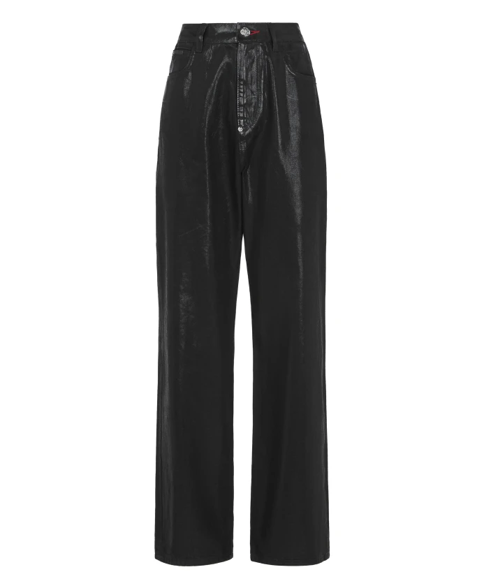 

Джинсовые брюки свободного кроя, культовый фасон. Philipp Plein, черный