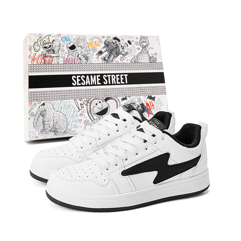 

SESAME STREET Высокие устойчивые к истиранию легкие нескользящие скейтерские кроссовки унисекс классические черно-белые, цвет Classic Black White